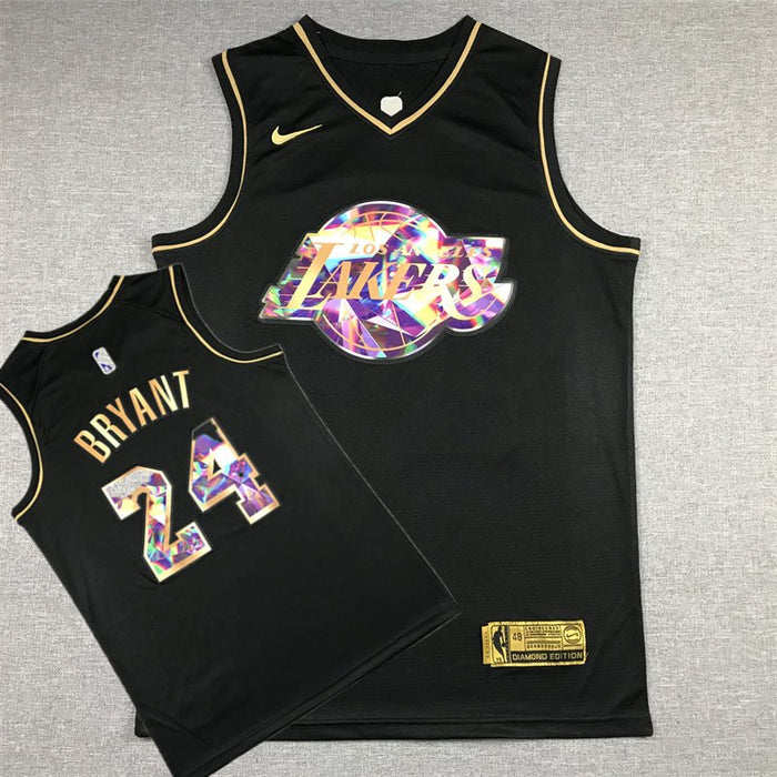 #24 Kobe Bryant Los Angeles Lakers Diamond Edition Black Gold jersey - Sport&more