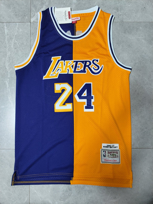 #24 Kobe Bryant Los Angeles Lakers split jersey yellow/purple - Sport&more