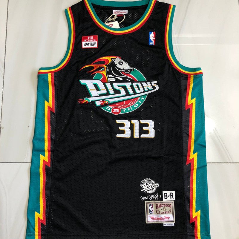 #313 Shady Pistons x Slim Shad x MN Authentic jersey black - Sport&more