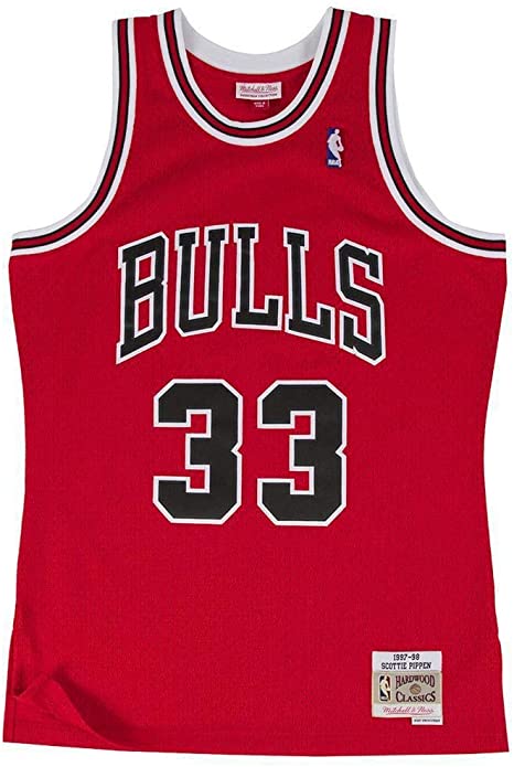 #33 Pippen bulls M&N jersey red גופיית כדורסל - Sport&more