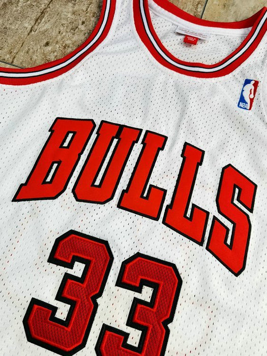 #33 Pippen chicago bulls Authentic M&N jersey white גופיית כדורסל - Sport&more