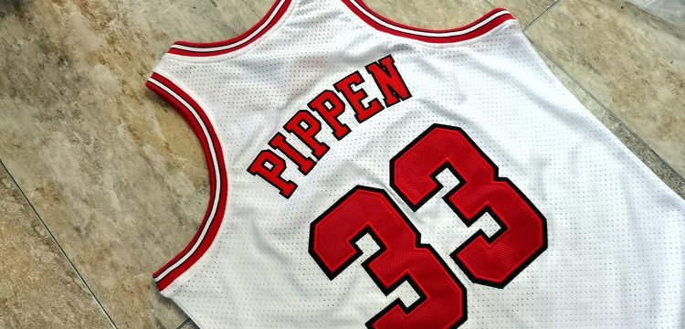 #33 Pippen chicago bulls Authentic M&N jersey white גופיית כדורסל - Sport&more