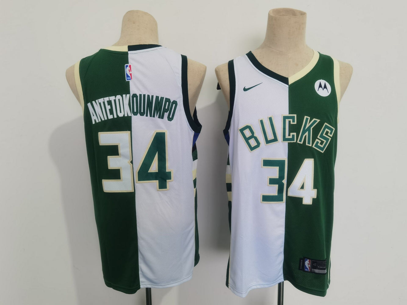 #34 Antetokounmpo Bucks split jersey green/white - Sport&more