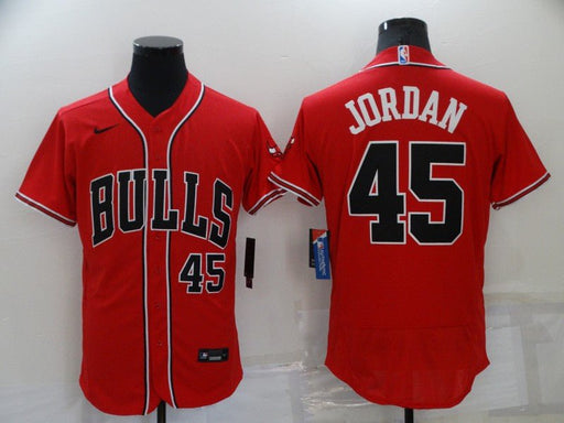 #45 Jordan Bulls x baseball jersey red - Sport&more