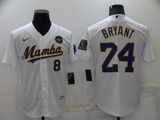 #8 #24 Kobe Bryant Mamba sleeve jersey white - Sport&more