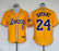 #8 Front #24 back Bryant Los Angeles Lakers basetball jersey yellow - Sport&more