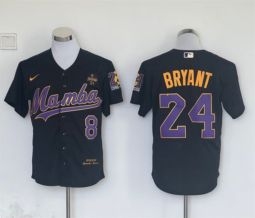 #8 Front #24 back Bryant Mamba basetball jersey black - Sport&more