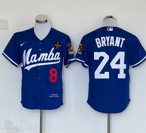 #8 Front #24 back Bryant Mamba basetball jersey blue - Sport&more