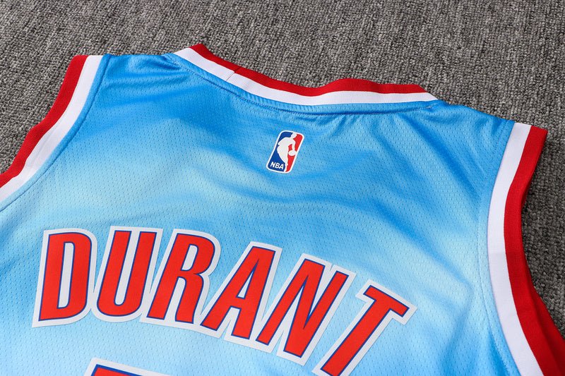 Brooklyn Nets #7 Kevin Durant 2021 Blue Throwback Jersey גופיית כדורסל - Sport&more