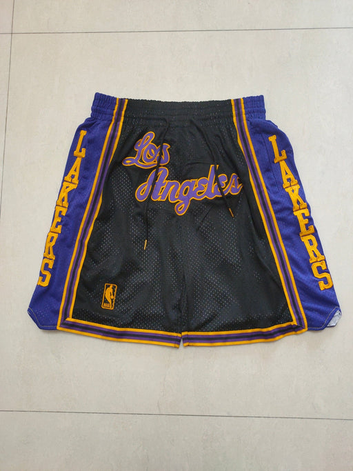 Los Angeles Lakes throwback just don shorts black - Sport&more