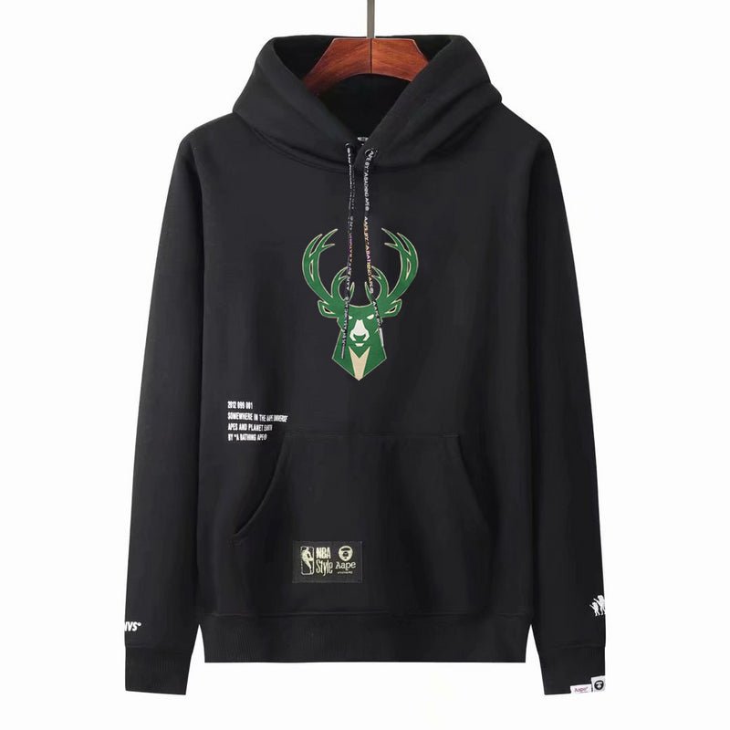 NBA x AAPE Hoodie (Limited Edition) Milwaukee Bucks קפוצ'ון של קבוצת הכדורסל - Sport&more