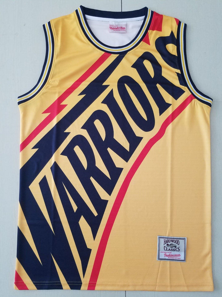 Warriors Big Face M&N jersey yellow גופיית כדורסל - Sport&more